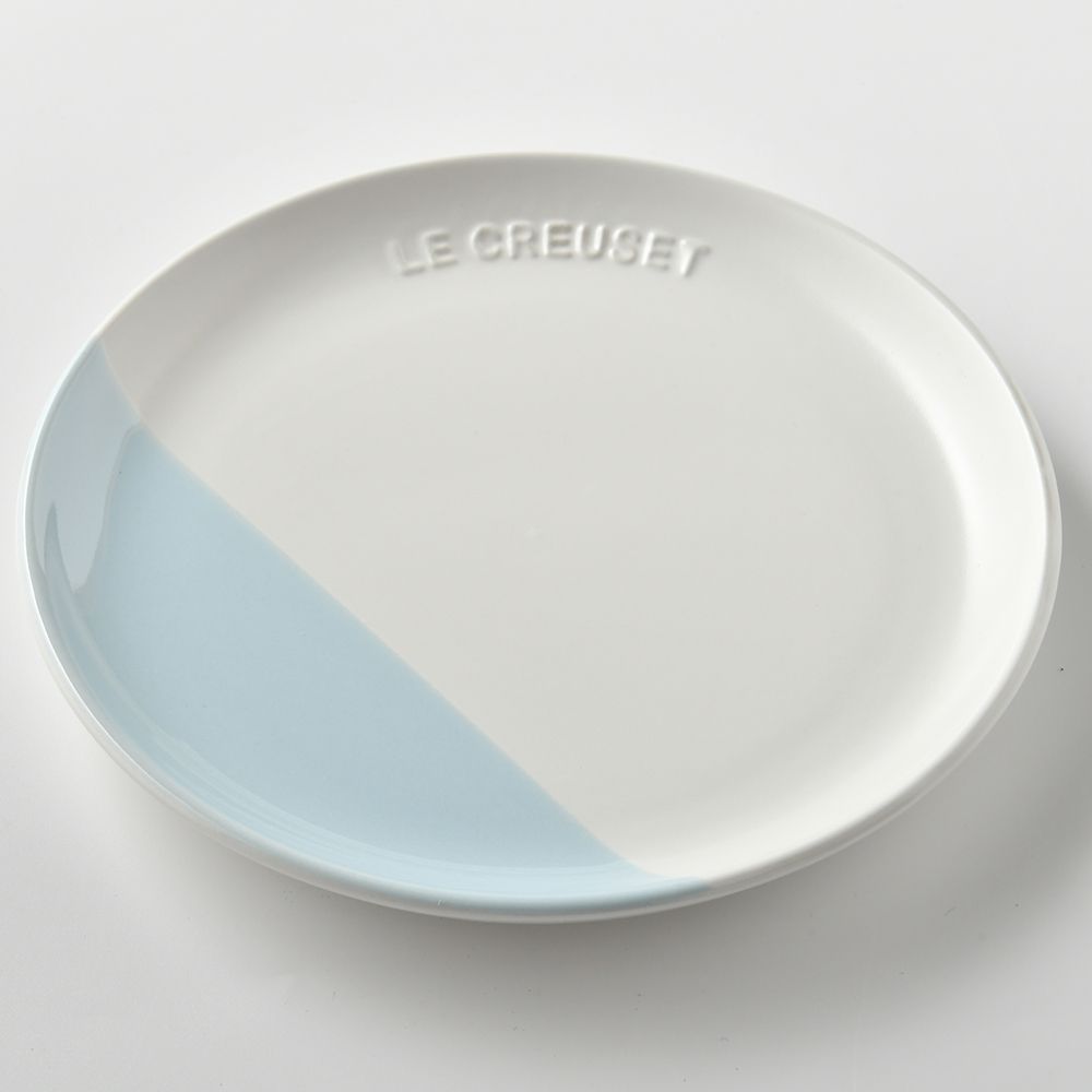 LE CREUSET  花蕾系列 餐盤 17cm 棉花白/海岸藍