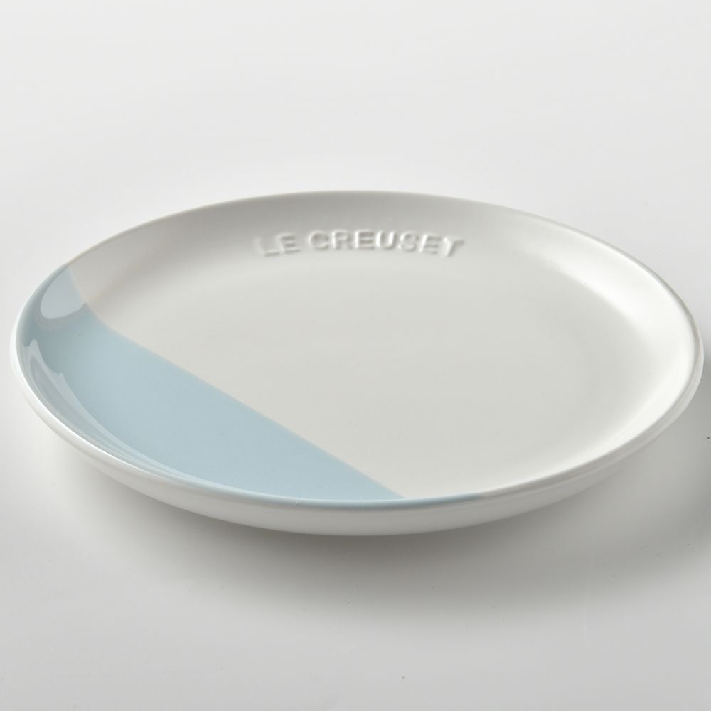 LE CREUSET  花蕾系列 餐盤 17cm 棉花白/海岸藍