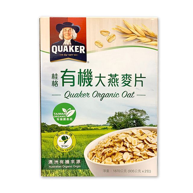 Quaker 桂格  有機大燕麥片 935公克 X 2入