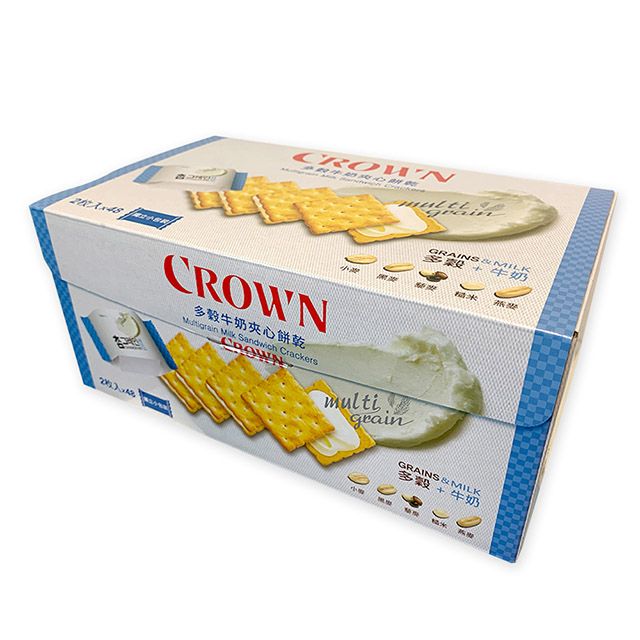 CROWN 皇冠  多穀牛奶夾心餅乾 48包入