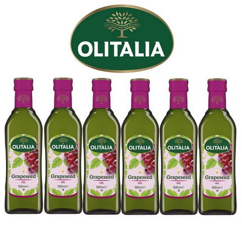 Olitalia奧利塔葡萄籽油禮盒組(500ml x 6瓶)