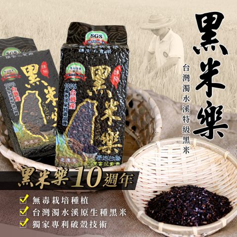 [正宗電視名人推薦]-濁水溪特級黑米樂33包裝 600g/袋 非紫米.糙米.白米