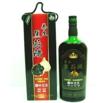 【雲林黑鑽】養生黑蒜醋700ml 精美禮盒裝-手工瓶-醋中之王 (2瓶入)