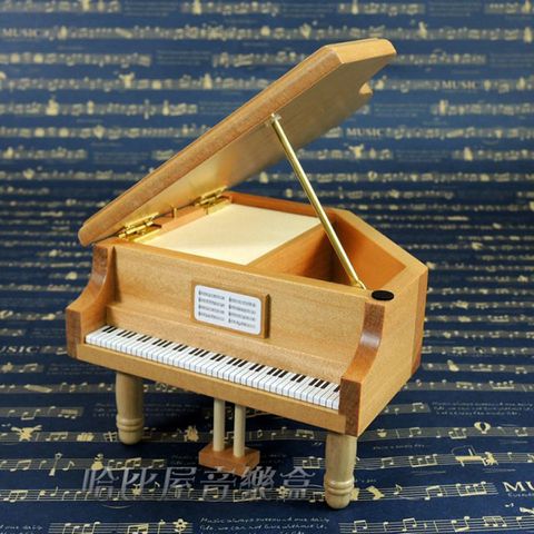 鋼琴音樂珠寶盒-原木色