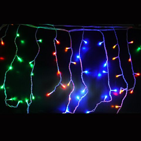 摩達客 聖誕燈裝飾燈LED燈100燈冰條燈(四彩光)(附控制器跳機)