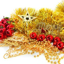 【摩達客】聖誕裝飾配件包組合~紅蘋果金色系 (2尺(60cm)樹適用)(不含聖誕樹)(不含燈)