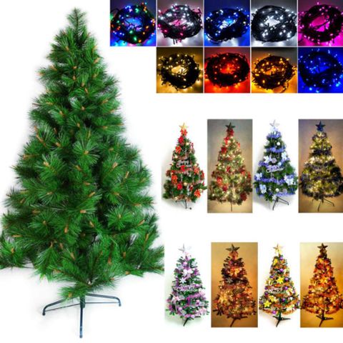 【摩達客】台灣製15尺/15呎(450cm)特級松針葉聖誕樹 (含飾品組+100燈LED燈9串-附控制器跳機)