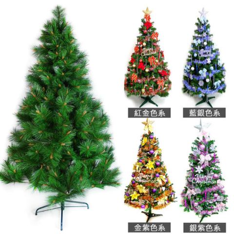 【摩達客】台灣製4尺/4呎(120cm)特級綠松針葉聖誕樹 (+飾品組)(可選色)(不含燈)