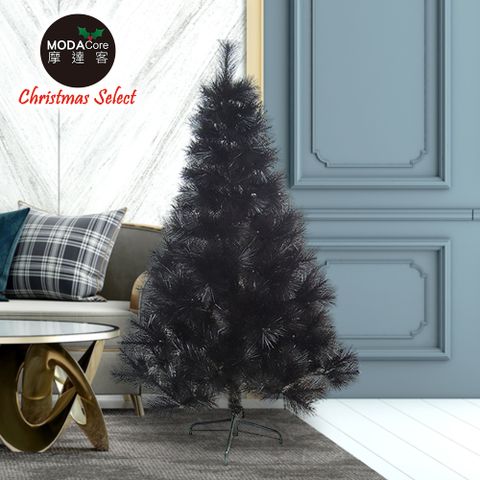 【摩達客】台灣製5尺/5呎(150cm)特級黑色松針葉聖誕樹裸樹 (不含飾品)(不含燈)