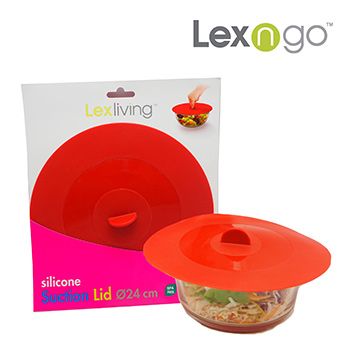 Lexliving 矽膠氣密蓋24cm	紅色