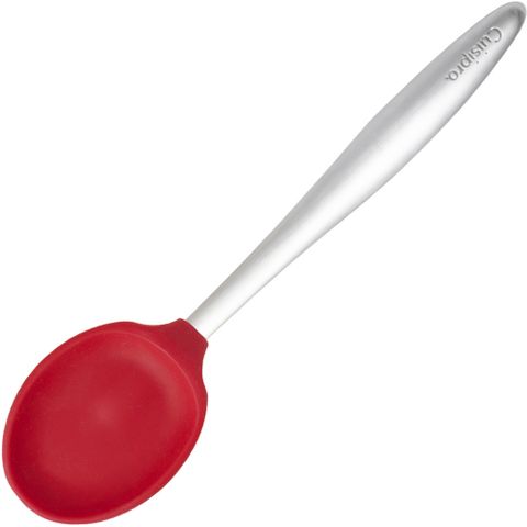CUISIPRO Piccolo鋼柄矽膠料理匙(紅20.5cm)