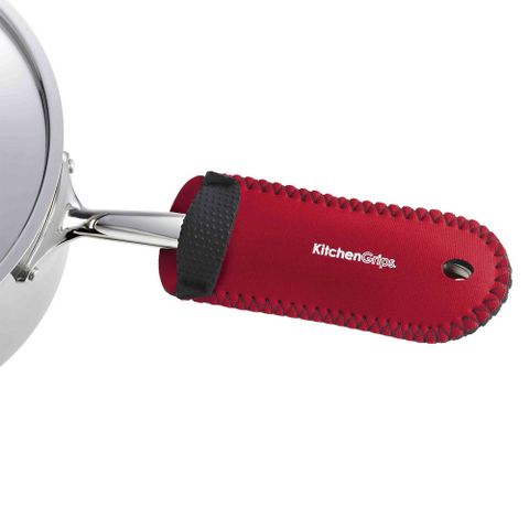 專利材質避免蒸氣燙傷《CUISIPRO》Grips鍋把隔熱套2件(紅) | 防燙耳 隔熱墊 防燙保護套