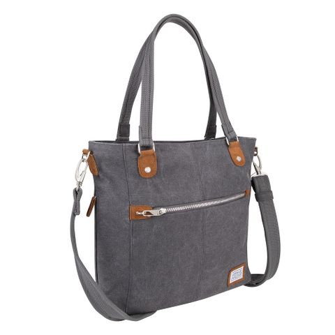 TRAVELON RFID兩用防盜托特包(灰9L)