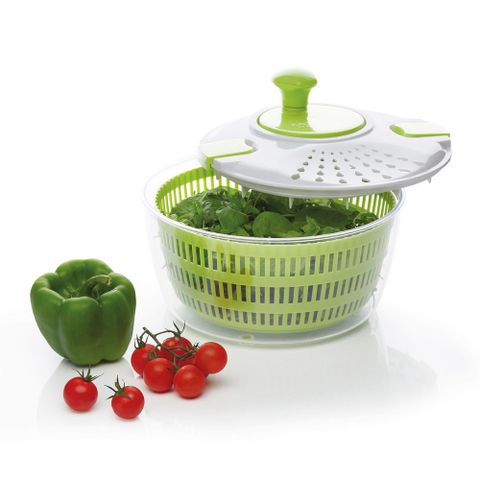 《KitchenCraft》扣式蔬菜脫水器(25cm) | 蔬菜香草脫水器 瀝水籃瀝水盆