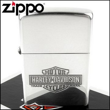 Zippo 日系~Harley-Davidson-哈雷-銀燻黑蝕刻3面加工