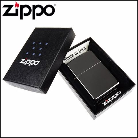 【ZIPPO】美系~超質感Black ice~黑冰色鏡面打火機(寬版)