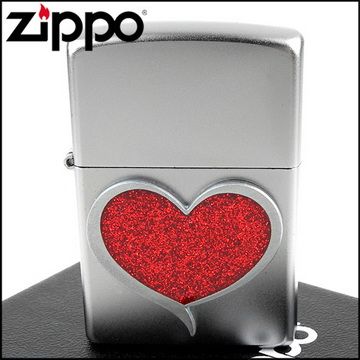 Zippo 美系~Glitter Heart-閃耀之心圖案貼飾打火機