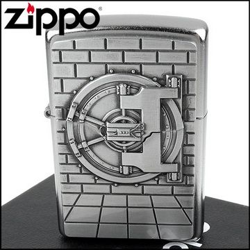 Zippo 美系~Safe with Gold Cash Surprise-金庫圖案貼飾打火機