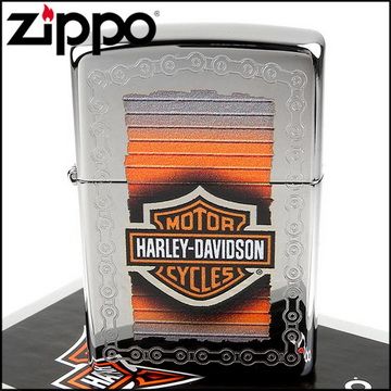 Zippo 美系~哈雷~Harley-Davidson-鍊條圖案打火機