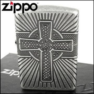 Zippo 美系~Celtic Cross-凱爾特十字圖案設計打火機(ARMOR裝甲)