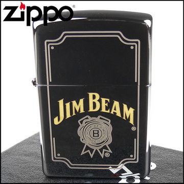 Zippo 美系~JIM BEAM金賓波本威士忌-標誌圖案設計打火機