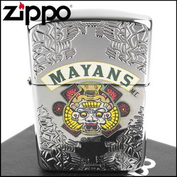 【ZIPPO】美系~Mayans M.C.-瑪雅摩托幫圖案深刻打火機(ARMOR裝甲)