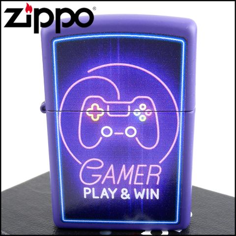 Zippo 美系~Gamer-霓虹燈搖桿圖案設計打火機