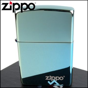 【ZIPPO】美系~超質感Teal青綠色鏡面LOGO字樣打火機
