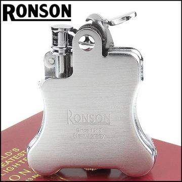 RONSON Banjo系列-燃油打火機(緞銀款)