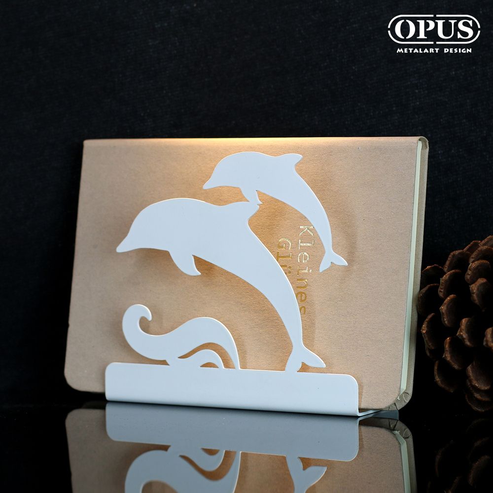 OPUS 東齊金工  歐式鐵藝信件架《海豚》優雅白