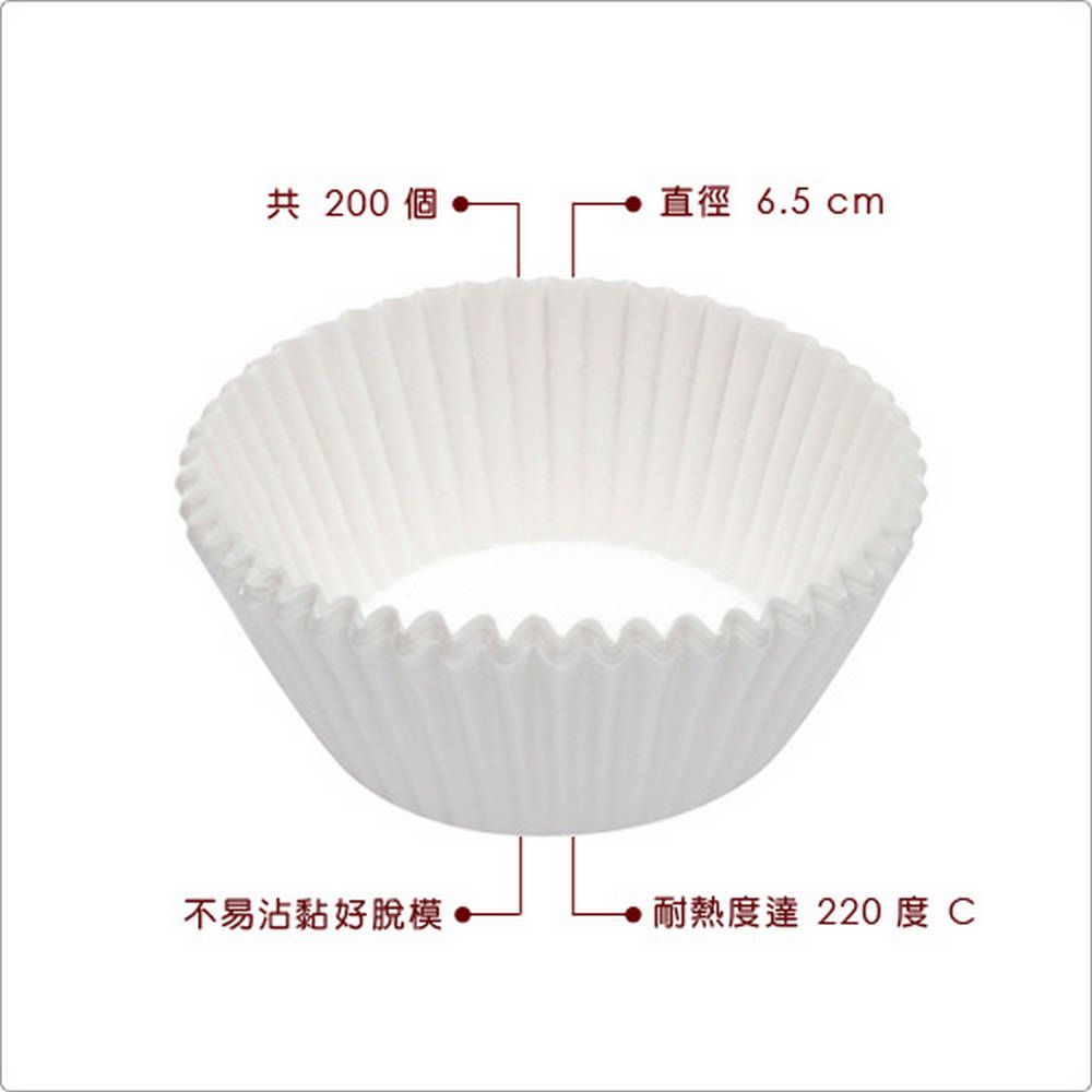 GP&me 義大利 Dolce瑪芬蛋糕紙模200入(白5cm) / 點心烤模
