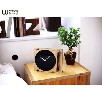 WOOD SUM 自組木作小物 黑膠唱盤機 造型壁掛時鐘