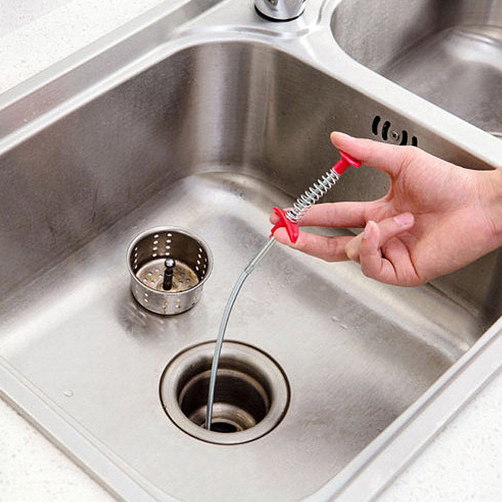  廚房水管疏通器  彈簧疏通工具 毛髮頭髮清理幫手