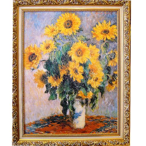 紅桌巾Sunflower向日葵......莫內Monet