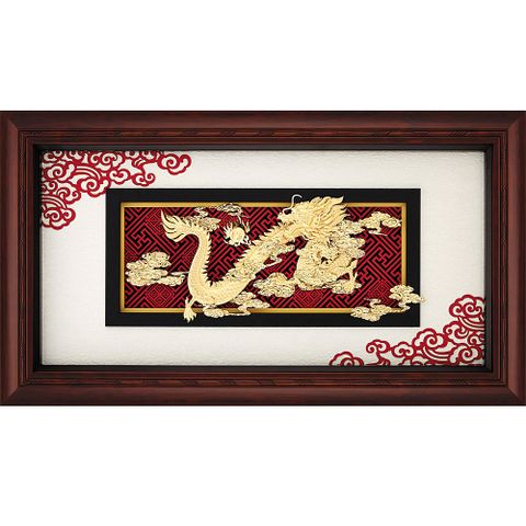 開運陶源 金箔畫 新禪風系列 【祥龍獻瑞】...39x69cm