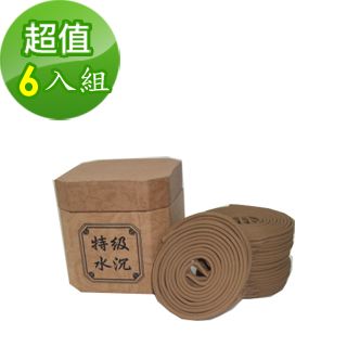 【金發財香品】特級水沉之安汶沉盤香小盤4H(6入組-盤香系列)