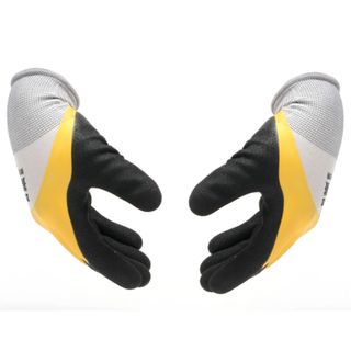 黃黑磨砂乳膠防護手套(1雙入)