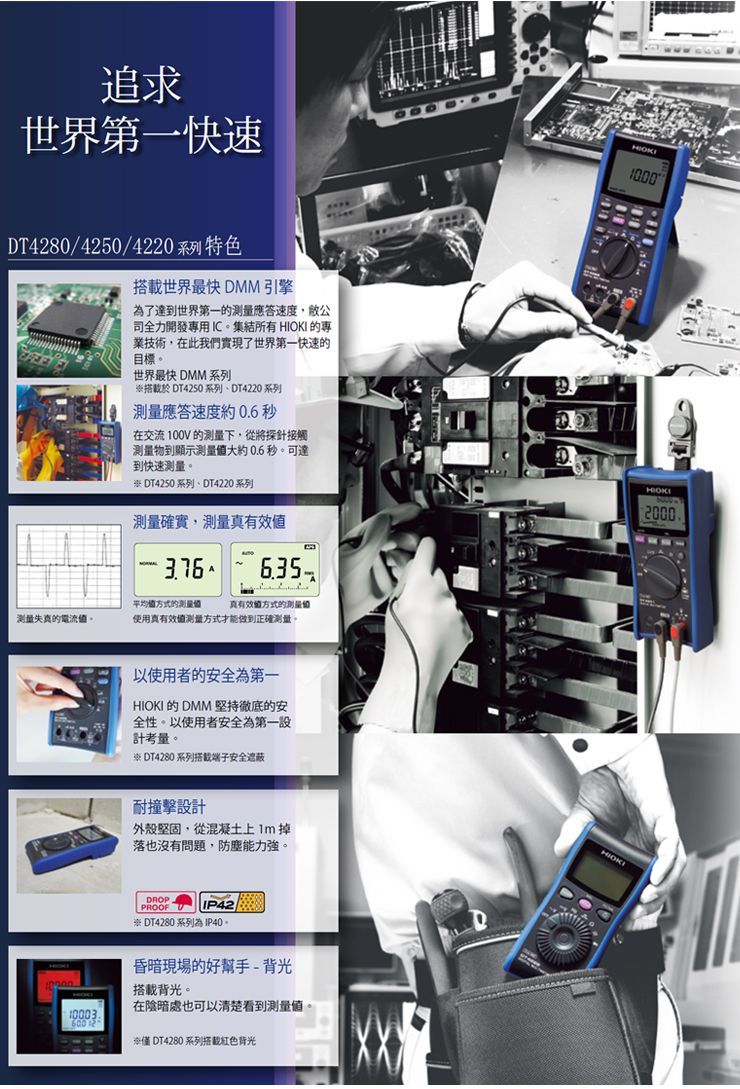 HIOKI】掌上型數位三用電表(高精度型)–DT4281 - PChome 24h購物