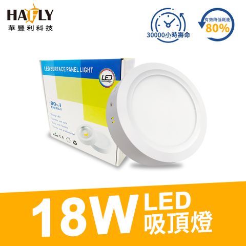 LISTAR 18W 直下式LED吸頂燈 陽台燈樓梯燈玄關燈 抗震耐衝 高顯色 無閃頻 全電壓