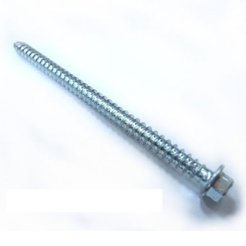 SP006 六角頭螺絲 1/4 X 4英寸電白 水泥壁釘（100支/包）鍍鋅 六角華司鐵板牙