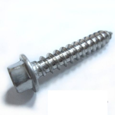 SP011 六角頭鑽尾螺絲 1/4 X 1-1/2英寸 不銹鋼 水泥壁釘 100支/包 白鐵 六角華司鐵板牙