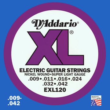 D’addario EXL 120 電吉他套弦 (09-42)★電吉他專用弦★::製弦大品牌::