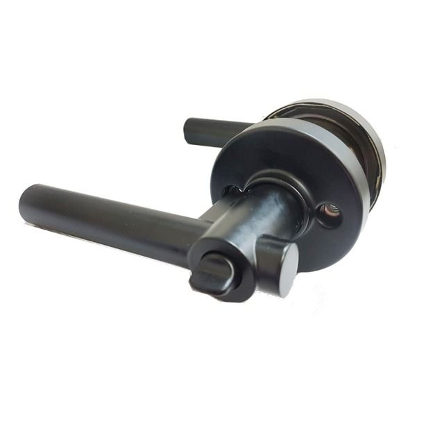 加安 牌 60mm 消光黑 內側自動解閂 水平把手 圓套盤 防盜鎖 把手鎖LP2X907