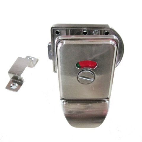 不鏽鋼浴廁門閂 LA-16 方型指示鎖 定位型指示鎖 表示錠 安全指示鎖 紅色/綠色 橫拉門