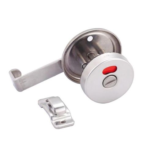 不鏽鋼浴廁門閂 LAH-2A 安全式把手 表示錠 安全指示鎖 紅色/綠色 雙向指示鎖 打掛鎖