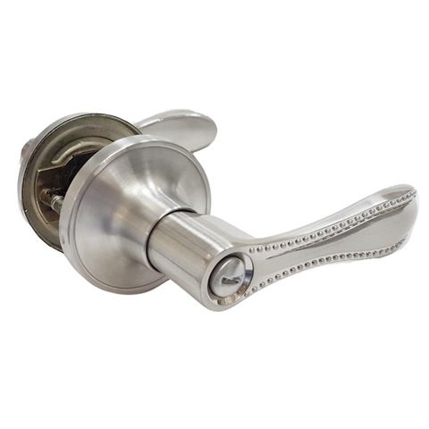 25-SN-BK 水平鎖 60mm (無鑰匙) 磨砂銀 水平把手 浴廁鎖 浴室鎖 廁所鎖門用