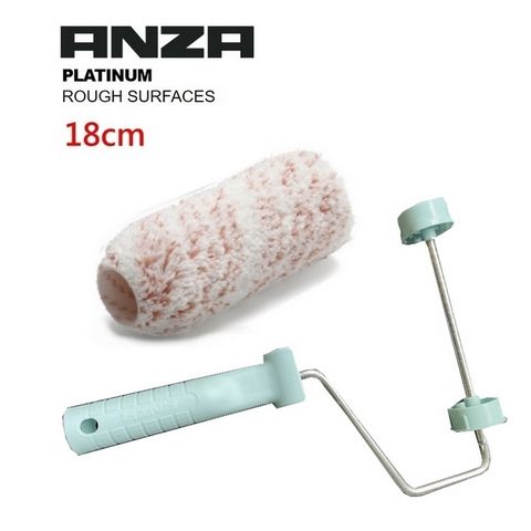 Anza 【 瑞典原裝進口】屋外外牆專用滾筒刷組 滾筒架/長絨毛滾筒 18cm 粉紅色