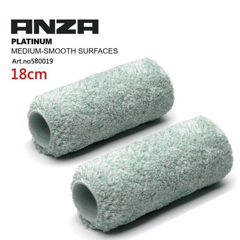 Anza 【 瑞典原裝進口】歐洲刷具領導品牌 屋內牆面專用 絨毛(無滾筒架) 綠色 18cm 2入/組