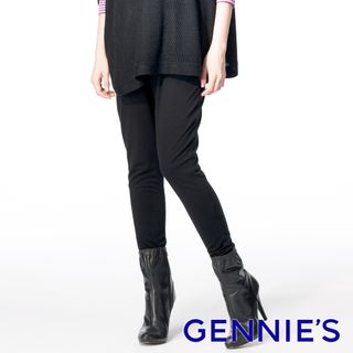 Gennies奇妮 Feravani系列-簡約寬鬆顯瘦哈倫褲-黑/灰(C4601)
