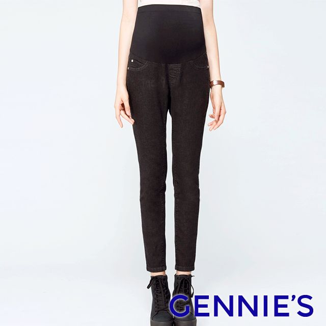 Gennies 奇妮 率性時尚顯瘦牛仔褲(黑T4C09)